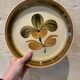 6 Gien earthenware dinner plates, Fuego pattern