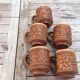 5 terracotta mugs