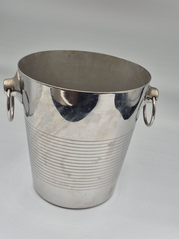 Seau à champagne vintage Létang Rémy en inox 18/10, France