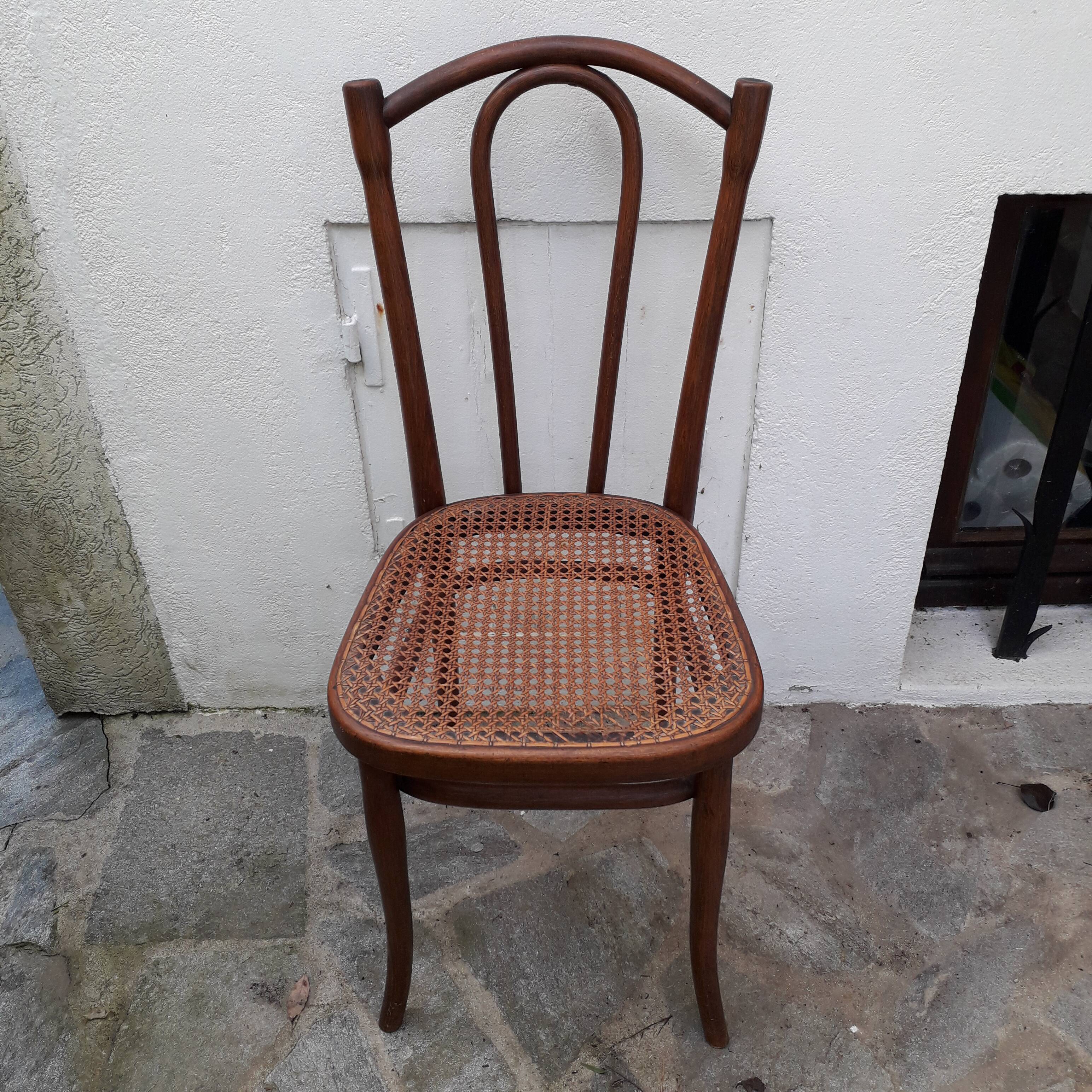 THONET VINTAGE 1920s BENDY BEECHWOOD BISTRO CHAIR
