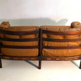 2 seat sofa in tanned leather by Arne Norell for Coja