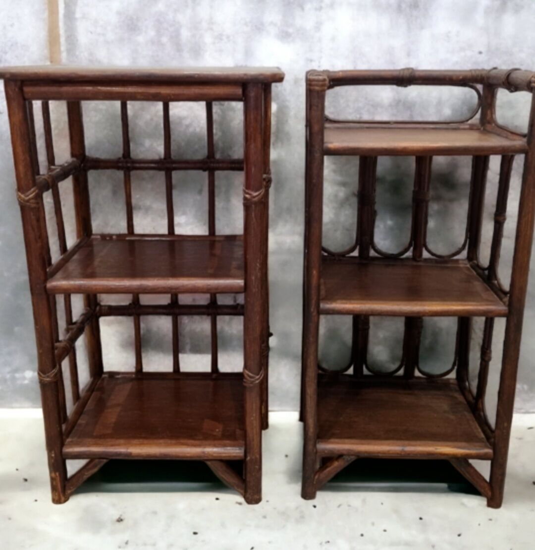 Rattan bedside table