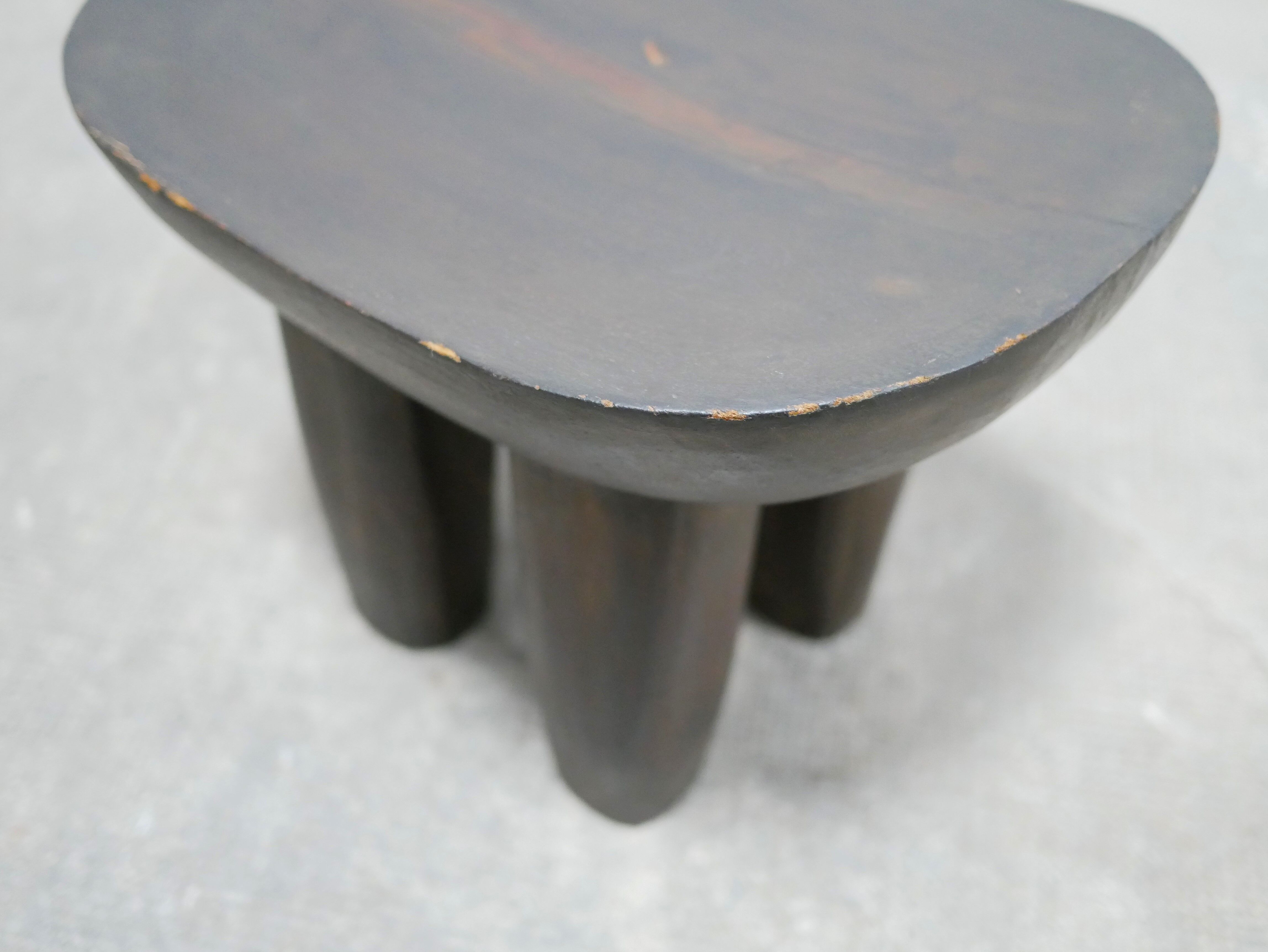 Brutalist antique African Senufo wooden stool