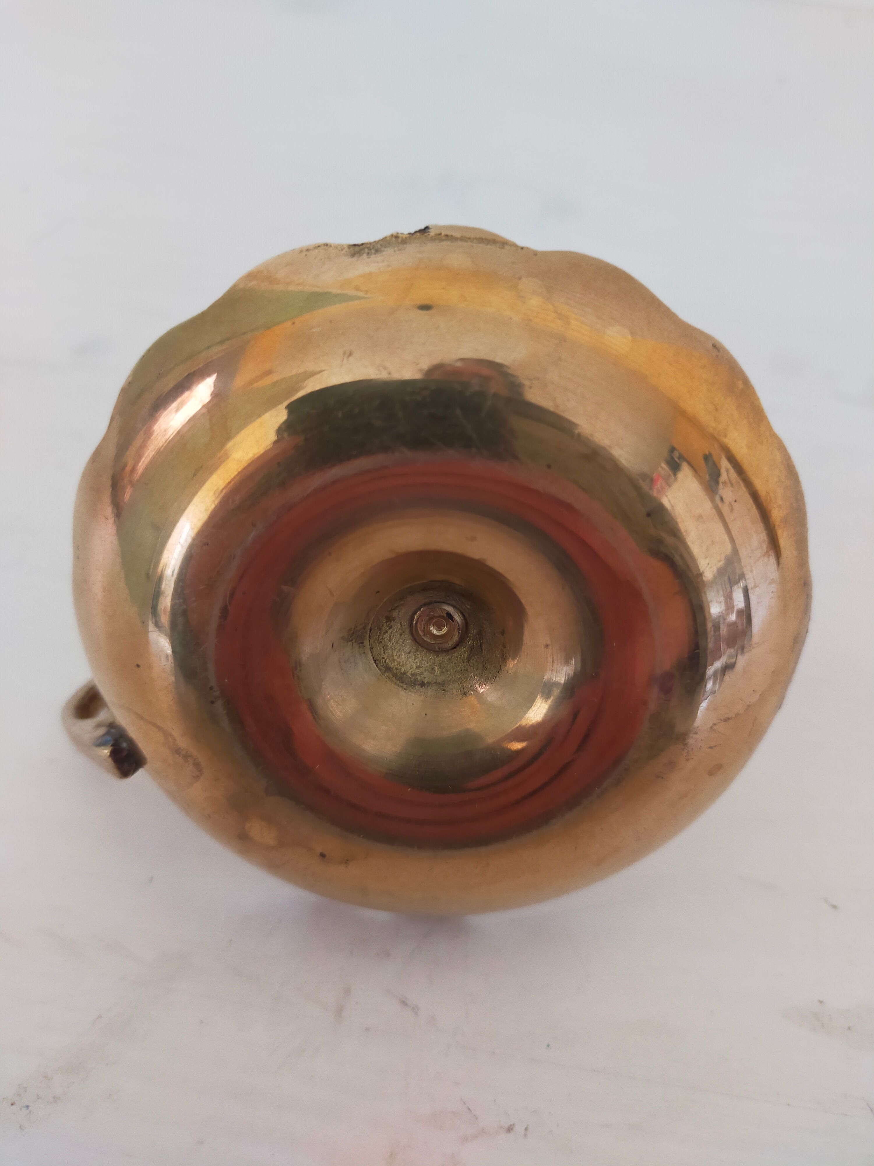 Brass handheld candle holder