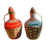 Duo of Dame Jeanne scoubidou 60s.