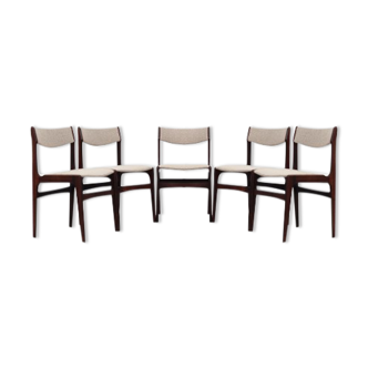 Set of five rosewood chairs, Danish design, 70s, made in Denmark