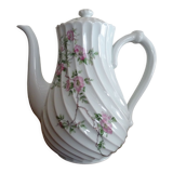 Théière chocolatière porcelaine Limoges Haviland - Sylvie roses - Tors