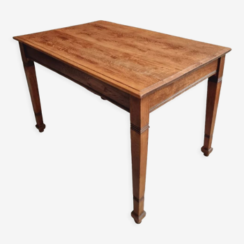 Table de bureau en chêne antique ou table de cuisine