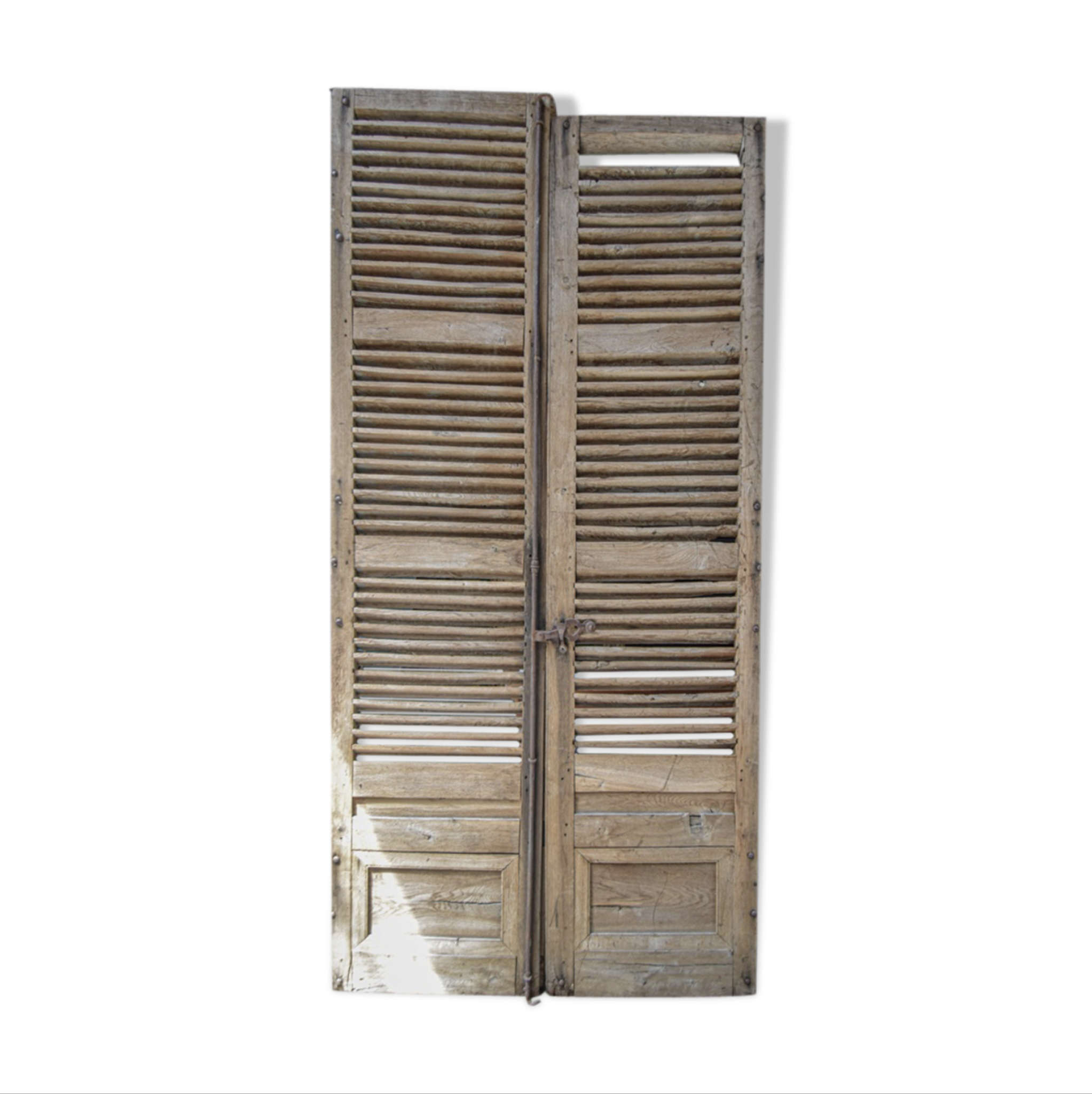 Old pair of wooden shutters, 19th century château