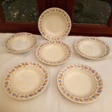 6 hollow plates Edith / New faience factory