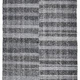 black blue kilim rug 140x210 cm, small kilim rug from turkey, wool kilim