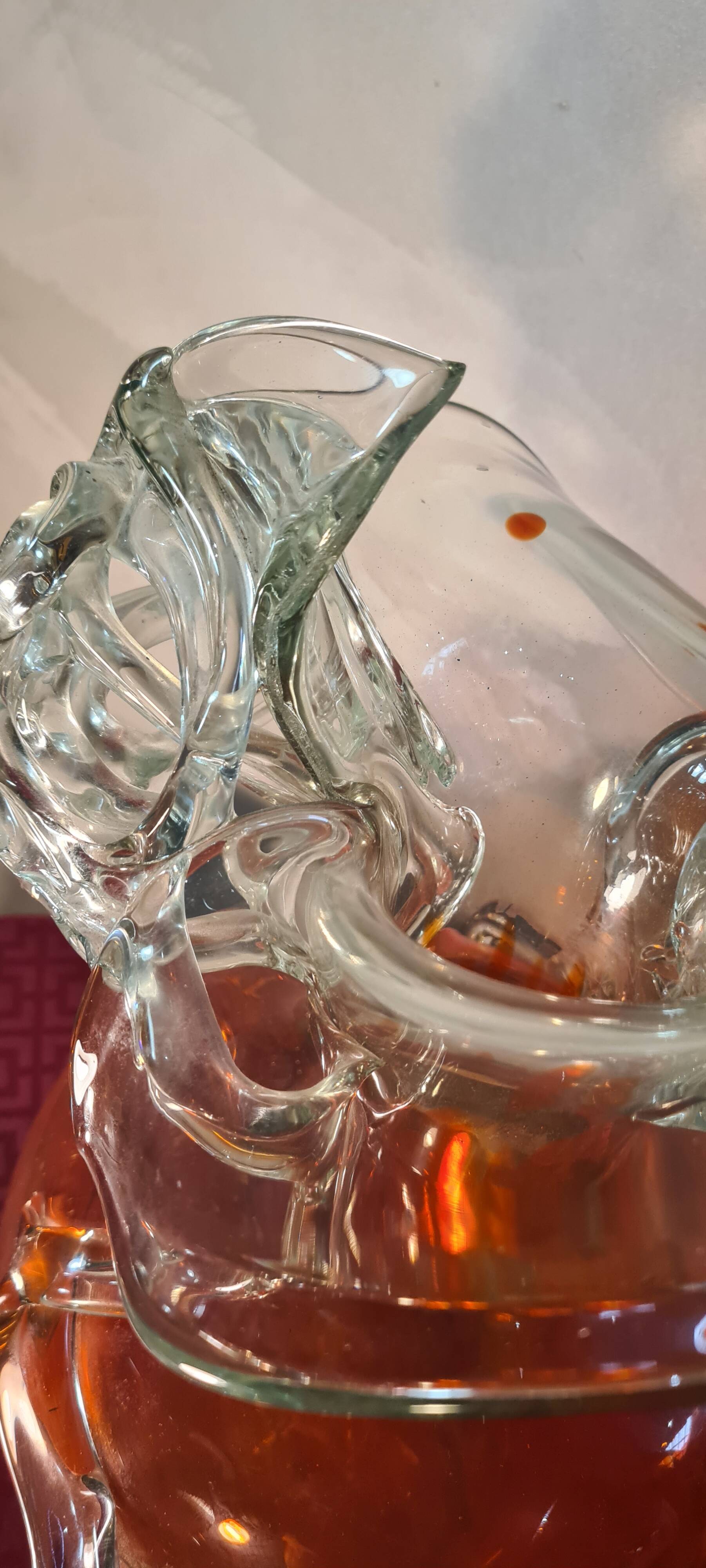 Murano glass vase, Venetian vase, hand blown glass vase