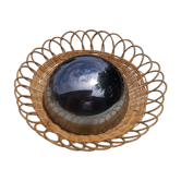 Miroir Sorcière des Années 1960 en Osier