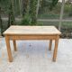 Renovated Parisian desk in raw solid wood with 2 drawers
