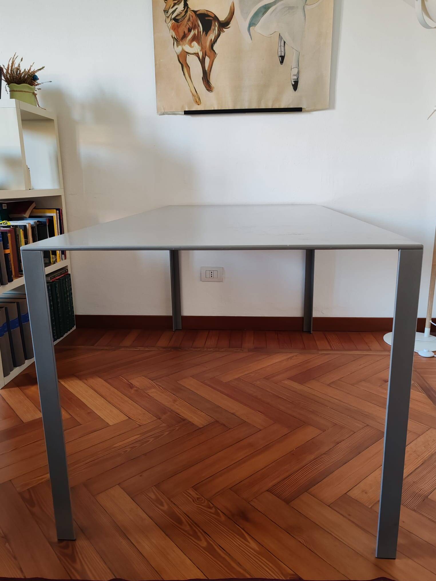 Metal table "Less" by Jean Nouvel for Cappellini