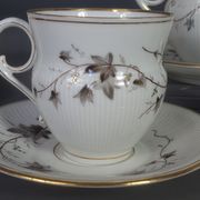 Old coffee set 8 pcs porcelain decoration painted with grapefruit around 1900