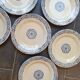 11 plates in opaque porcelain from Gien known as Terre de Fer