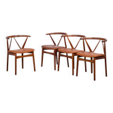 Model 255 Dining Chairs by Henning Kjærnulf for Bruno Hansen, Denmark, 1960s, Set of 4
