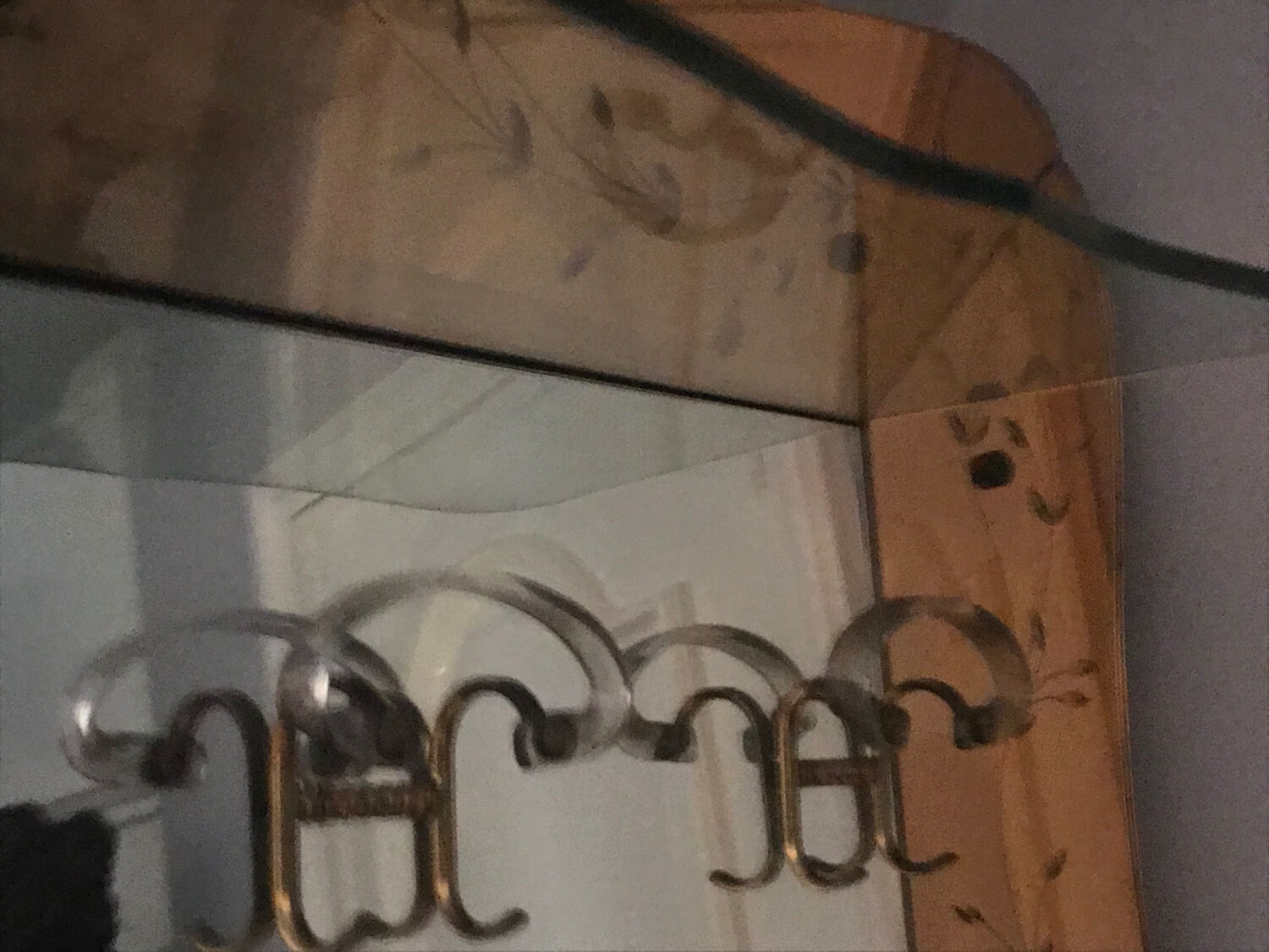 Mirror - venetian art-deco coat holder 126x193cm