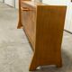 Meuble bar artisanal en bois et céramique orange 1970