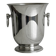 Shiny silver metal champagne bucket