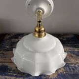 White opaline wall light