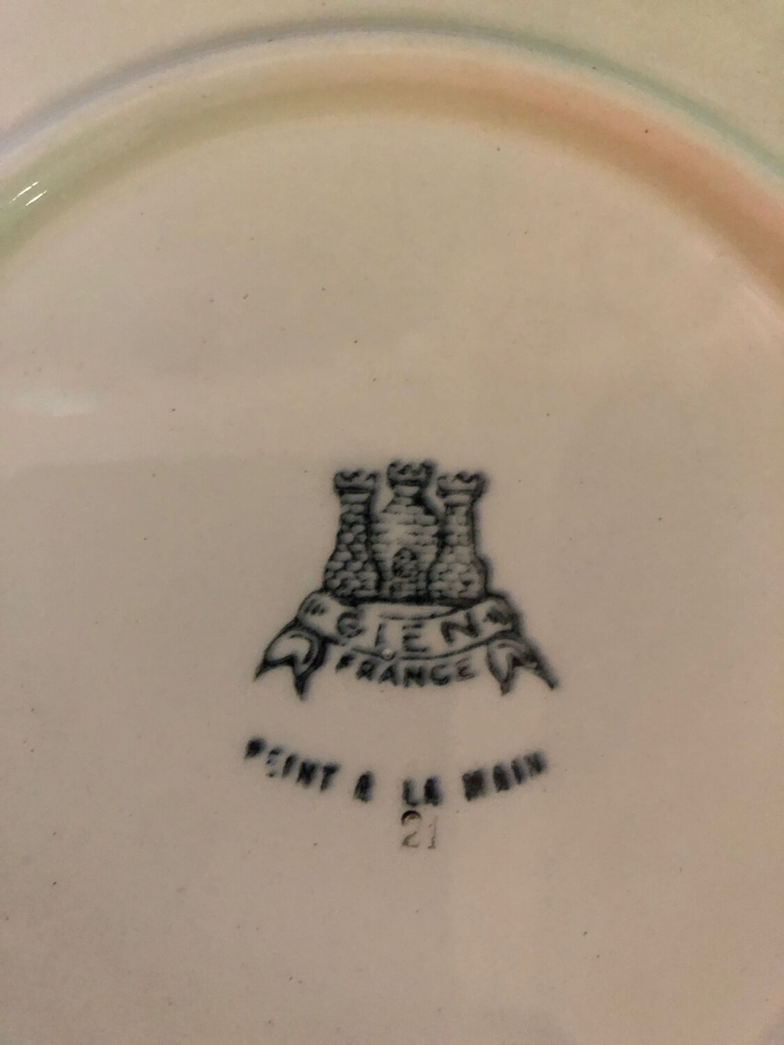 Set of 6 plates in vintage Gien