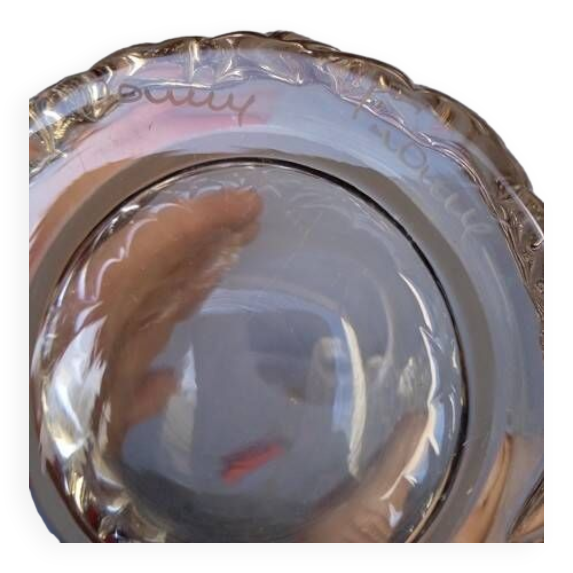 Serie 5 verres Daum cristal filigrané