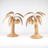 Rattan “coconut tree” lamp