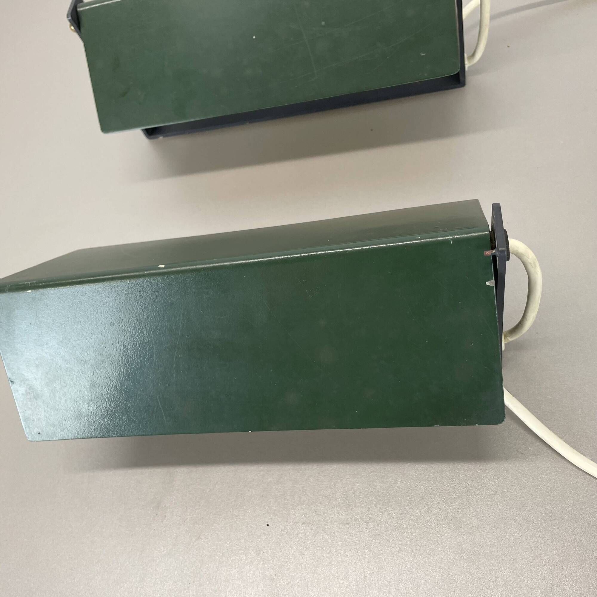 set of 2 cubic Charlotte Perriand LES ARCS Style Wall Lights, FRANCE 1960s