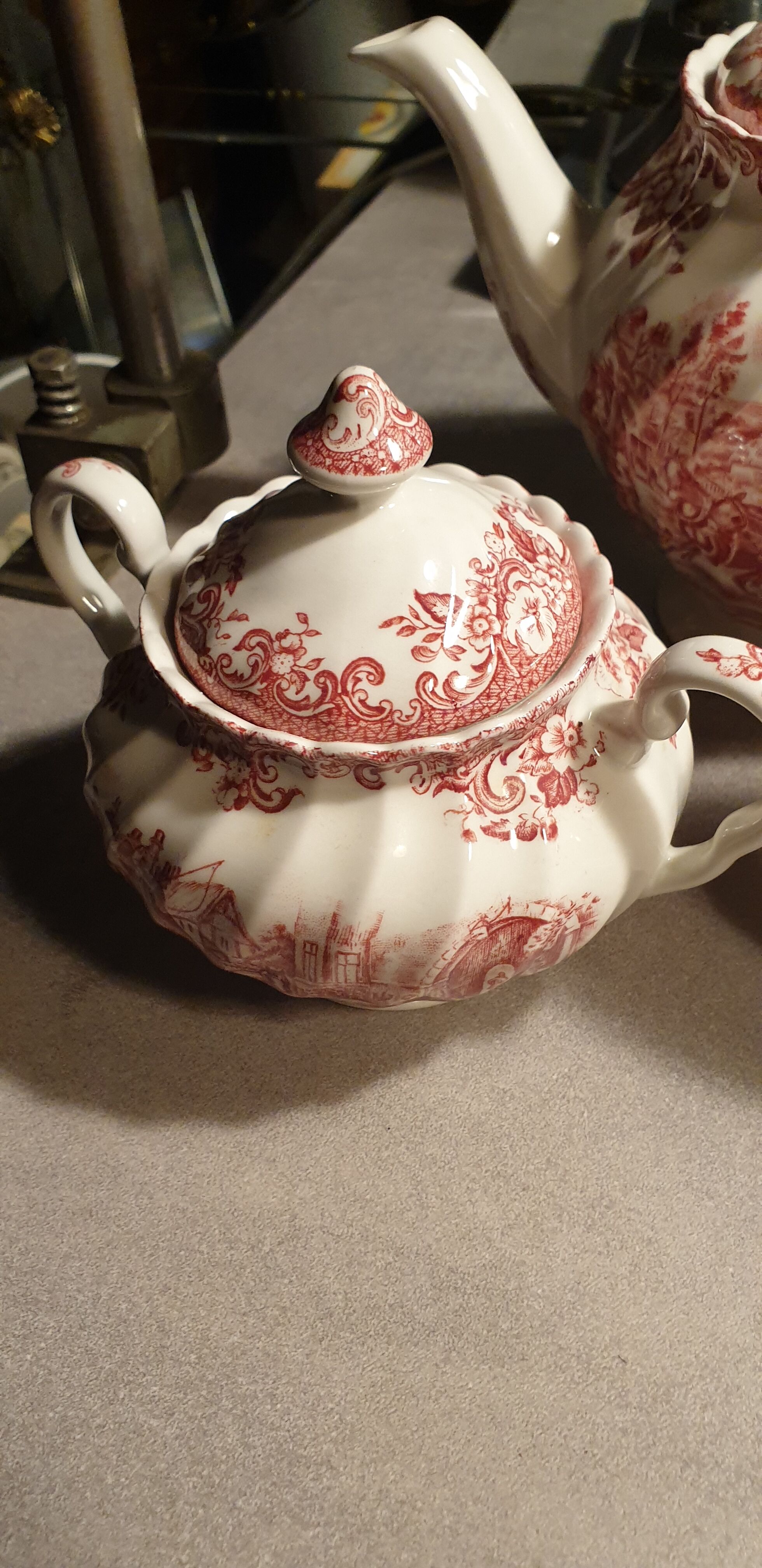 3-piece coffee service, JOHNSON BROS COACHING SCENES