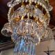 Antique crystal and bronze chandelier from the 19th century