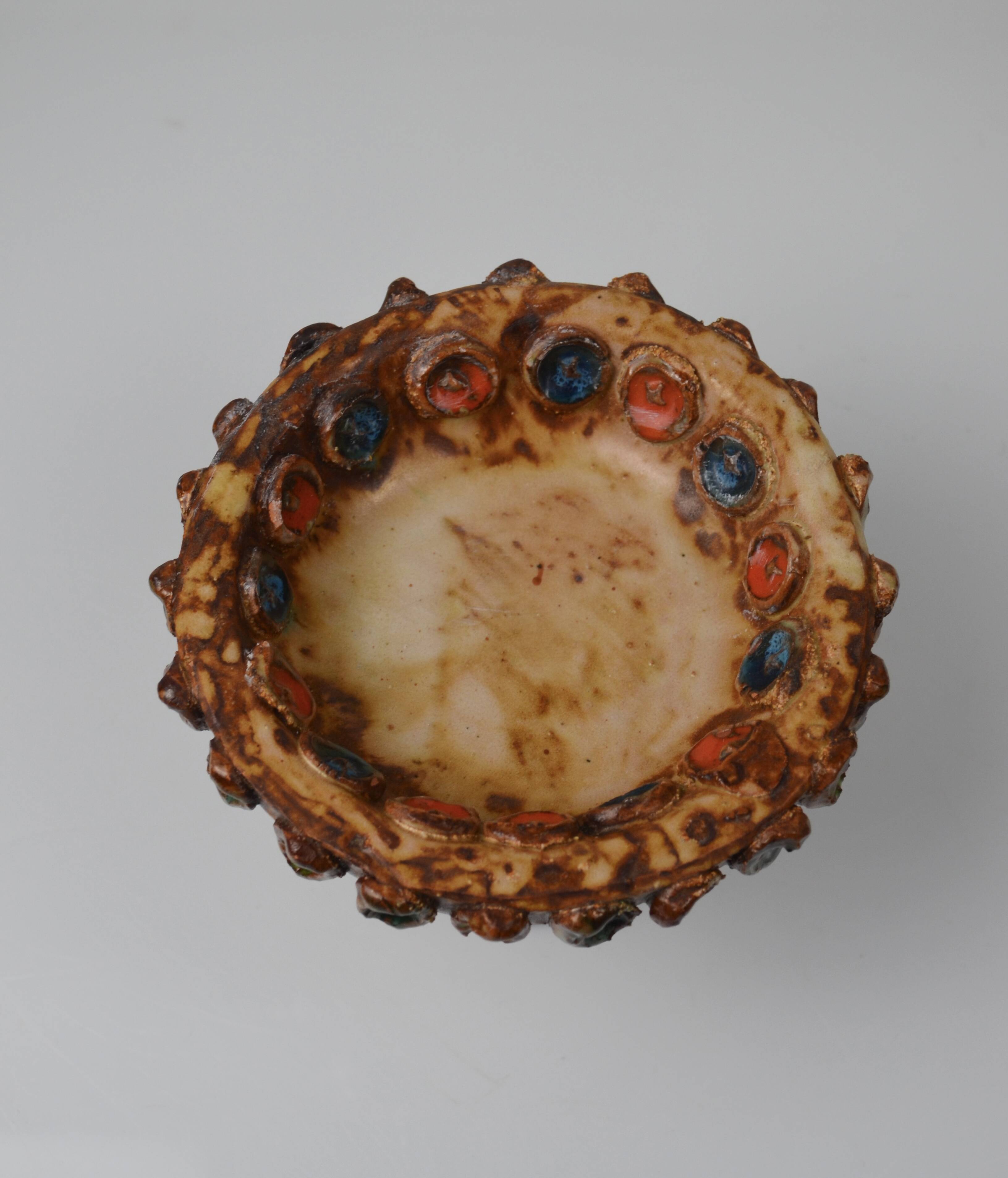 Glazed ceramic bowl, La Roue, 1960s