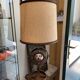 Metal and leather lamp Jean-Pierre Ryckaert