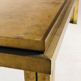 Vintage coffee table in agglomise glass and brass