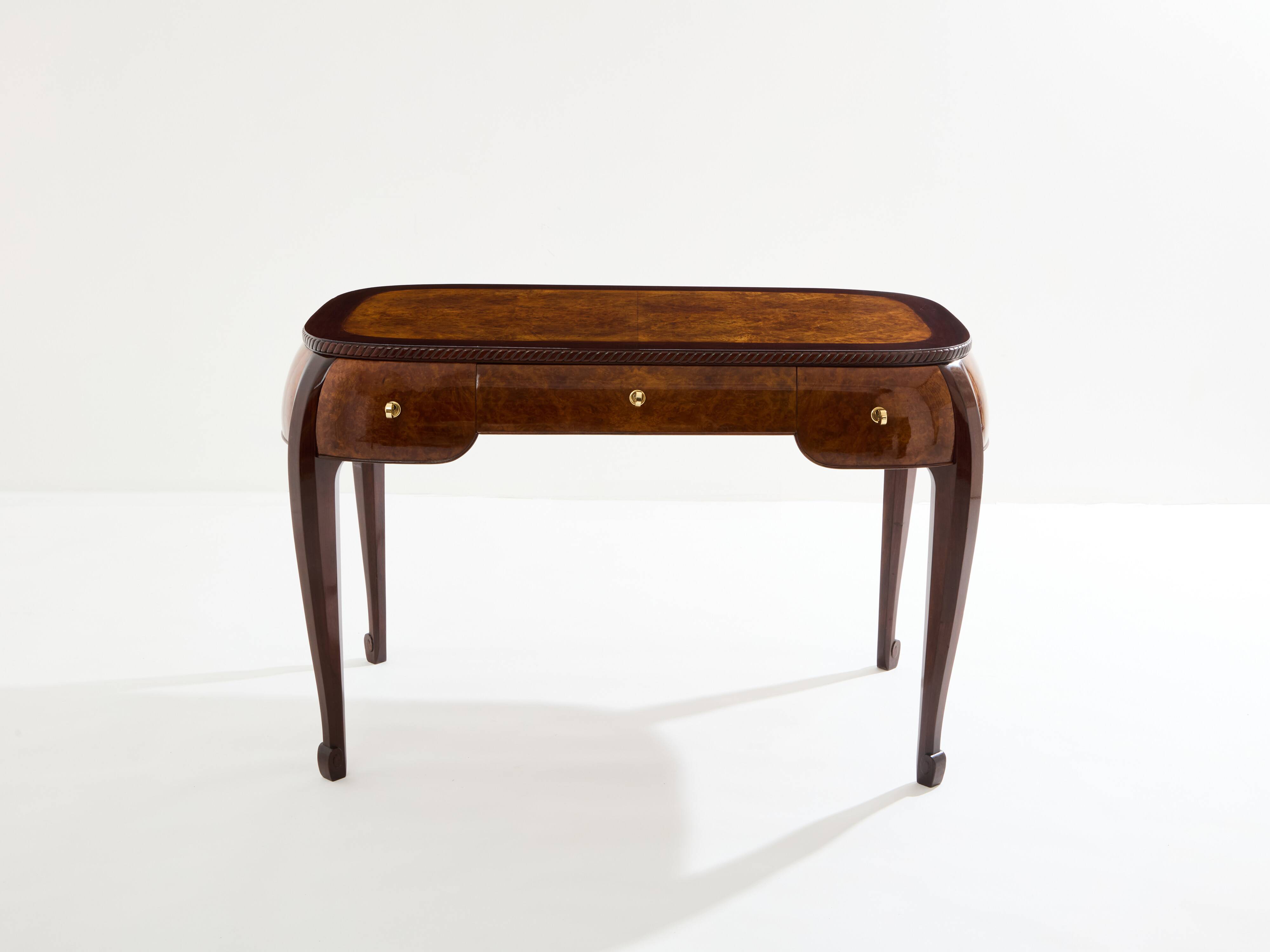 Süe & Mare desk in amboyna burl and rosewood 1921