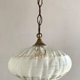 Suspension in glass and gilded metal 60s