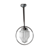 Suspension art déco verre et chrome