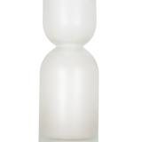 White sandblasted glass vase 29cm