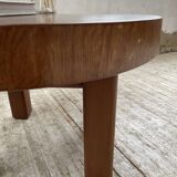 Circular brutalist table from the 1950s
