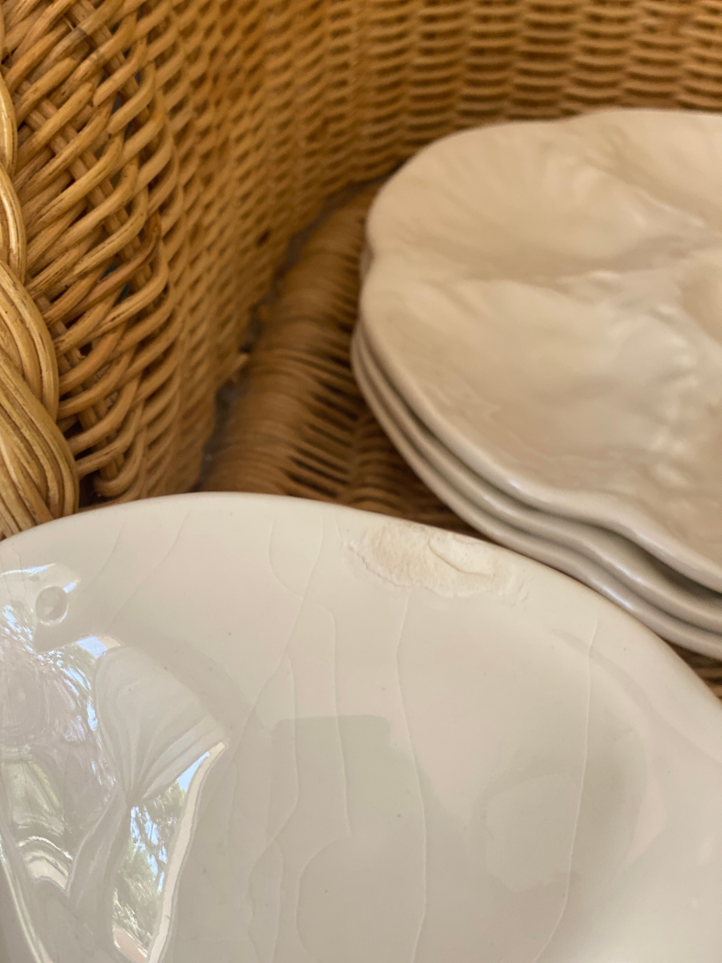 Set of 4 Gien oyster plates