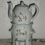 Porcelain tisaniere decor barbeau creation louis lourioux