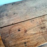 Antique round walnut table with flaps