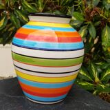 Vase à rayures vitaminées