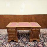 New! - Classic English Desk Partnerdesk Red Leather