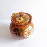 Vintage Teapot Teapot in Glazed Terracotta Ceramic Stoneware Pottery