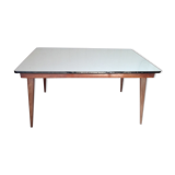Table en formica à pieds compas