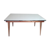 Table en formica à pieds compas