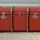 Old curved travel trunk