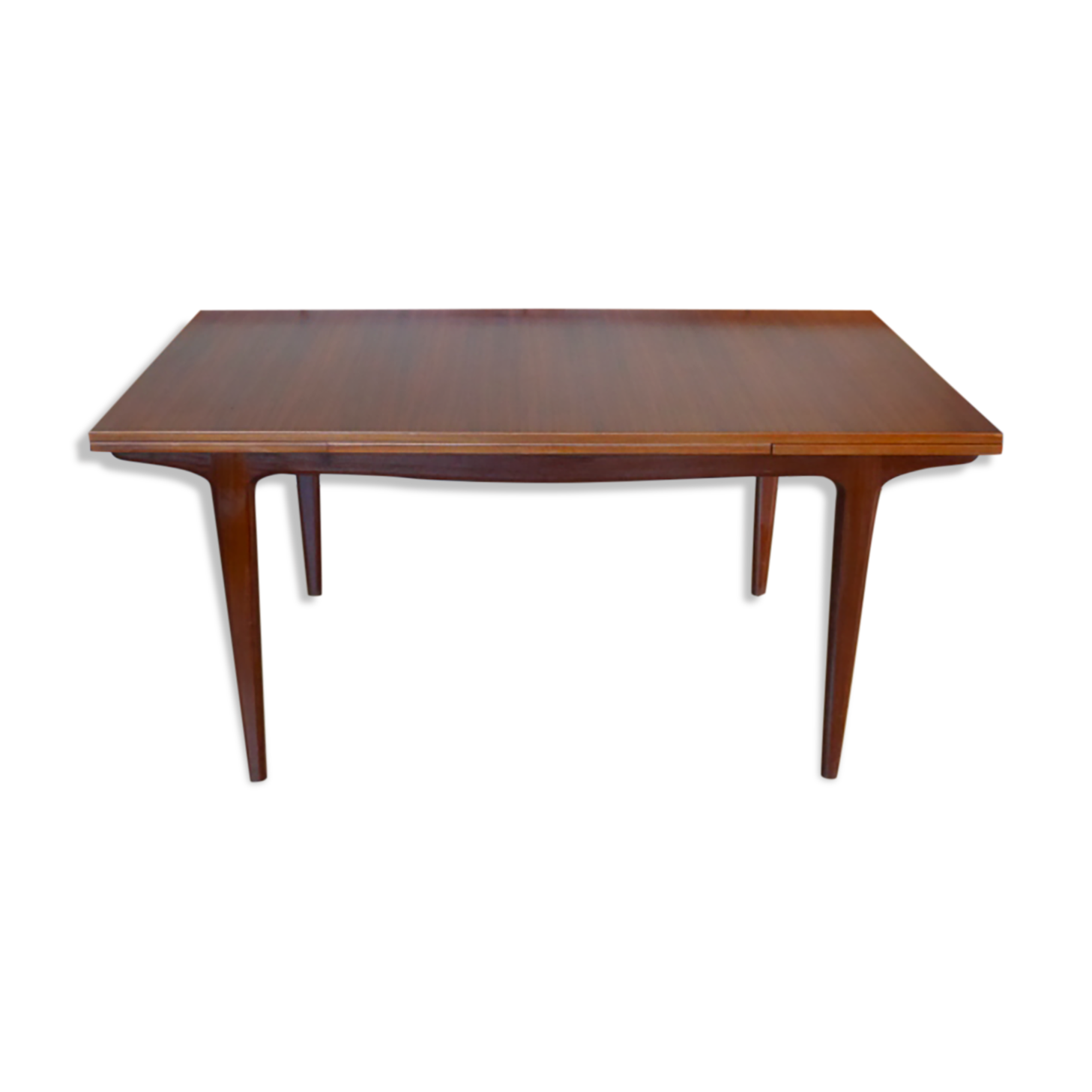Dining table in rectangular teak extendable Scandinavian design